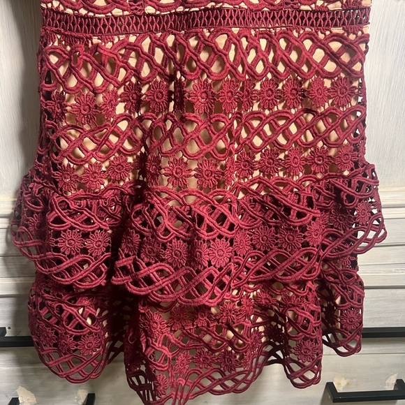 Lulus‎ Beauty and Lace Plum Purple Crochet Lace Mini Dress Cocktail Formal - Picture 7 of 12